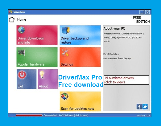DriverMax Pro 15.15.0.16 download the new version